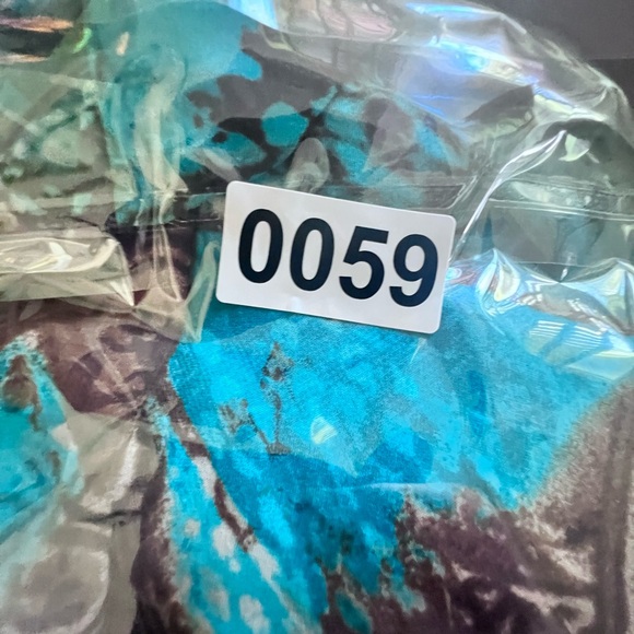 Serenade New York Sheer Kimono Top M – Turquoise Brown Paisley Snakeskin Print - Picture 7 of 7